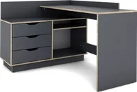 byLIVING Eckschreibtisch Belfast, wahlweise rechts oder links montierbar, 129 x 105 cm, H 83,5 cm, in anthrazit