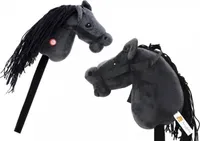 Hobby Horse plyšový dlhosrstý kôň čierny zvuk