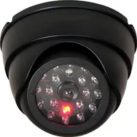 Dummy Kamera für Deckenunterbau mit LED Licht, Dome Überwachungskamera Attrappe, Täuschend echte Fake Security Camera Büro Überwachung Schwarz Retoo