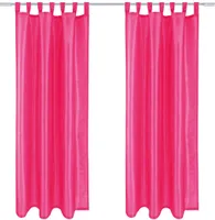 Gardine Alessia im 2er Pack blickdicht mit Schlaufen, Maße: 140x245cm, Farbe: Pink