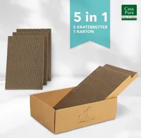 Škrábací box pro kočky Tiger kartonový box s 5 škrábacími deskami pro péči o drápky 43,5x29,5x14 cm