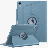 Fintie Hülle für iPad 10. Generation 2022 (10.9 Zoll) mit Pencil Halter - Schutzhülle Cover mit 360 Grad drehbarem Ständer und Auto Schlaf/Wach Funktion, Dunstblau