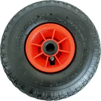 Sackkarrenrad Luftrad 260x85 3.00-4 Achlänge 75 mm 4PR Lagen mit Nadellager rot