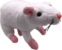Onwomania Plüschtier Kuscheltier Stoff Tier Ratte Maus weiß Nagetier 31 cm