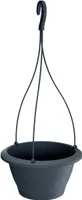 květináč závěsný 24cm Respana W DREW240-S433 antracit plastový PROSPERPLAST