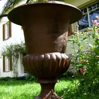 Amphore, großer französischer Pflanzkübel, Pflanzgefäß, Blumenamphore H 67cm