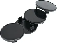 4X 65,8mm Nabenkappen Felgen Deckel Radnaben Kappen Schwarz Flach kompatibel mit VW BEETLE EOS TIGUAN T5 GOLF II III IV TOUAREG TOURAN JETTA