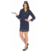 Stewardess Kostüm Flugbegleiterin Tina für Damen