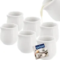 Orion Porzellan-Milchkännchen Sahnekännchen Milchkannen aus Porzellan weiß MONA 5x4,5 cm, 40 ml 6 Stk.