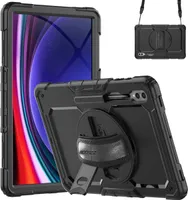 Samsung Galaxy Tab S9 Ultra, Samsung Galaxy Tab S10 Ultra Hülle: Accezz Rugged Backcover Shoulder Strap