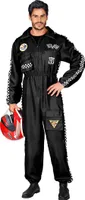Rennfahrer Overall Herren schwarz L