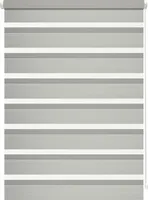Klemm- Doppelrollo mit Seitenverspannung grau 45x150 cm