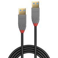 LINDY 36754 5 m USB 3.0 Typ A auf A Kabel, Anthra Line Schwarz