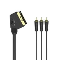 Video-Kabel, Scart-Stecker - 3 Cinch-Stecker (Video/Stereo), 1,5 m (00