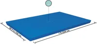 Pool Abdeckung für Aufstellpool Bestway 221x150x43 cm