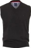 REDMOND Casual Herren Pullunder Ärmellos V-Neck Regular-Fit Anthrazit L