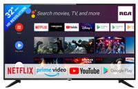 RCA RS32F3-EU Android Fernseher 80cm (32 Zoll) Smart TV mit Google Assistant, Chromecast, BT-Fernbedienung mit mikrofon, Prime Video, Netflix, Google Play Store für DAZN, Disney+ UVM, Triple-Tuner