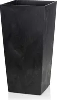 HowHomely Blumentopf Porto 46,5 cm Höhe, Pflanzkübel, Schwarz Übertopf für garten balkon