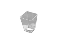 Fingerfood-Becher eckig, klar 5,8 x 5,8 x 7,6 cm - 160 ml [20 Stück]