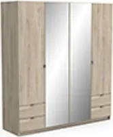 Kleiderschrank >Mellie2< in Kronberg Eiche - 178x192x51 (BxHxT)