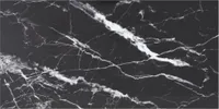 Prolenta Premium - Tischplatte Schwarz 100x50 cm 6 mm Hartglas in Marmoroptik