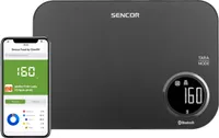 SENCOR SKS 7078BK Chytrá kuchyňská váha s Bluetooth, LCD displej, váživost do 5 kg/11 lb, 3 režimy – vážení, měření objemu mléka, měření objemu vody, funkce TARA pro dovažování