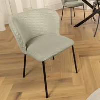 riess-ambiente Design Stuhl LYON mint Cord schwarze Metallbeine Esszimmerstuhl Essstuhl