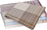 Tobeni 10 Stück Herren Stoff Taschentücher Herrentaschentücher Stofftaschentücher 100% gekämmte Baumwolle , Farbe:Design 3, Grösse:40 cm x 40 cm