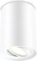 LUMILED Aufbaustrahler Aufbauspot, Aufputz Deckenlampe, Aufbauleuchte Deckenspot, rund, schwenkbar 15°, weiß, Spot Downlight aus Aluminium, GU10 Fassung, 230V, Länge: 8,5cm, Höhe: 11,5cm