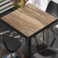 BRASIL | Gastro Tischplatte | B:T 50 x 50 cm | Sheesham | Quadratisch | Gastro Tischplatte