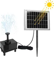 Teichpumpen 2W Solar Springbrunnen Teich Brunnenpumpe Solarpumpe für Garten, Vogel-Bad, Wasserspiel Dekoration (Type A) CEEDIR