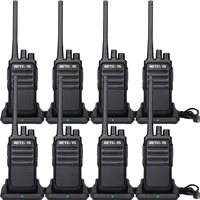 Retevis RT617 Funkgeräte, 16 Kanäle, 1200mAh, Security Walkie Talkie, Nicht Magnetisches Mikrofon, Funkgerät Set für Schule, Baustelle, Supermarkt, Sicherheit(4 Paar, Schwarz)