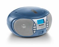 Karcher RR 5025-C tragbares CD Radio (CD-Player, UKW Radio, Batterie/Netzbetrieb, AUX-In) blau