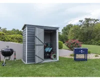 Budka SPACEMAKER 6x4 z dwuczęściowymi drzwiami do stajni 203 x 116 cm węgiel kremowy