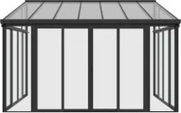 HOME DELUXE - Wintergarten AMARIS - Anthrazit- B/T/H: 312 / 224 x 428 x 300 cm - inkl. Hohlkammerplatten, Polycarbonatplatten, Montagematererial I Hausanbau Terrassenüberdachung Glasanbau