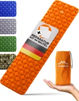 Camping Isomatte Alpenwert, kleines Packmaß, Ultraleichte Outdoor, Luftmatratze Faltbar für Camping und Outdoor Robustes 40D Nylon wasserdicht