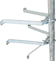 PremiumX Mauerhalter 50cm Stahl verzinkt SAT Wandabstandshalter Wandbefestigung Stangenbefestigung Masthalter Wand für Mast bis Ø 60mm Halterung Satellitenschüssel Antenne