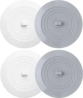 4x Universal Stöpsel für Spülbecken & Waschbecken,Abflussstöpsel Silikon für Dusche Badewanne Abflussstopfen Waschbecken