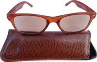 GKA Sonnenbrille mit Dioptrien hellbraun 2,5 und Federbügel Sehstärke Sonnenlesebrille mit Etui Federbügel Sonne Lesebrille für Damen und Herren