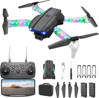 Drohne mit Kamera, 1080P HD WiFi RC Quadrocopter Ferngesteuert, mit WiFi Übertragung, One Key Start/Landen, 3D Flips, 2 Akkus, Drone Geschenke