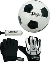 Best Sporting Set Fußball Torwarthandschuhe + Pumpe I Fussball Zubehör I Set inkl. Ballpumpe + Fußballhandschuhe + Ball I hochwertiges Fußball Set I Handschuhe Größe 6 I Fussball Größe 5