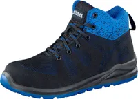 WORK2DO Sportlicher Herren Sicherheitsstiefel Arbeitsschuhe S1P, Schwarz/Blau, Farbe:Schwarz/Blau, Größe:47