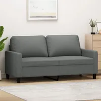 Möbel 2-Sitzer-Sofa Dunkelgrau 140 cm Stoff - Klassische Sofas 359164