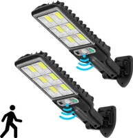 2 Stück-Modell B-72LEDs-LED Solar Straßenleuchte Gartenleuchten mit Bewegungsmelder, IP65 Wasserdichte Außen Garten Solarleuchten