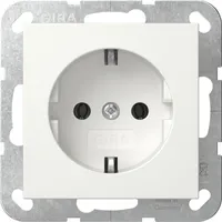 Gira SCHUKO-Steckd. o.Kr. System 55 Reinweiß 446603