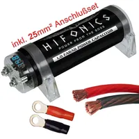Hifonics HFC1000 - 1 Farad Powercap + 25mm² Kabel Anschlußset
