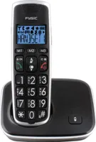 1/2xSenior DECT Telefon Schwarz Silbern Seniorentelefon Schnurlostelefon