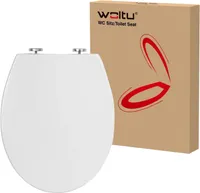 WOLTU Premium WC-Sitz mit Absenkautomatik, Kunststoff, Fast Fix, Softclose, Antibakteriell, Neu&Ovp, Weiß