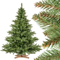 FairyTrees Weihnachtsbaum künstlich 180cm NORDMANNTANNE mit Christbaum Holzständer |  |  Tannenbaum künstlich mit grünem Stamm |  EU