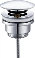 Aloni Pusher Ablaufgarnitur mit Überlauf 1 1/4" Chrom